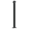 Ornamental bollard | Series 4074B | � 76 mm | stationary, to be fixed by plugswith base plate 100 x 150 mm | without lock | with 2 eyelets
